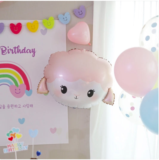 Sevimli Kuzucuk Folyo Balon Kuzu Balon 48 cm