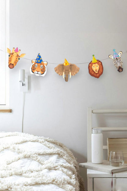 Parti Hayvanları Temalı Banner Süs Safari