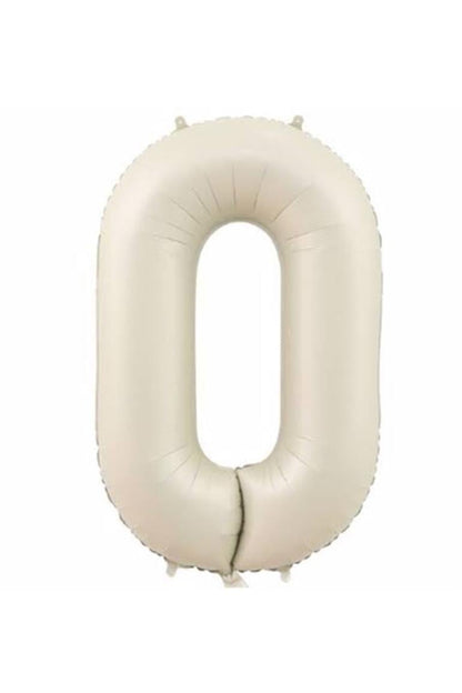 Deniz Kumu Bej Krem Rakam Folyo Balon
