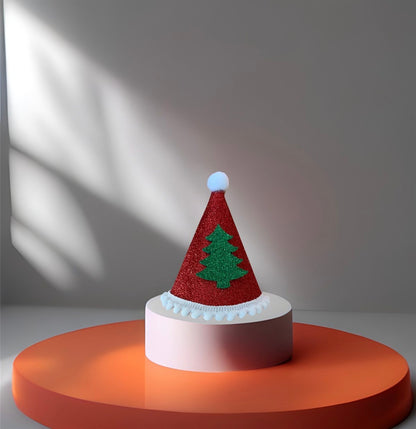 Yılbaşı Noel Kırmızı Çam Çam Ağacı Mini Şapka